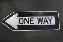 Sign-ONE WAY <---, stock number S-0629
