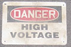Sign-Danger High Voltage, stock number S-0656