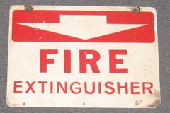 Sign-Fire Extinguisher, stock number S-0661