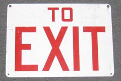 Sign-To Exit, stock number S-0674