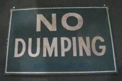 Sign-No Dumping, stock number S-0676
