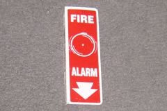 Sign-Fire Alarm, stock number S-0689