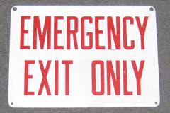 Sign-Emergency Exit Only, stock number S-0698