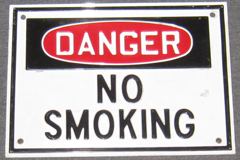 Sign-Danger No Smoking, stock number S-0700