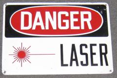 Sign-Danger X---- Laser, stock number S-0707