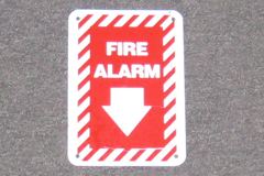 Sign-Fire Alarm, stock number S-0720
