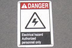 Sign-Danger Electrical Hazard Authorized Personnel Only, stock number S-0733b