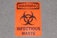 Sign-Warning Infectious Waste, stock number S-0739