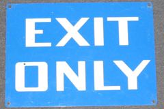 Sign-Exit Only, stock number S-0781