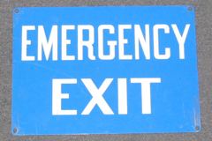 Sign-Emergency Exit, stock number S-0782