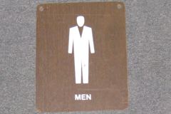 Sign-MEN w/ symbol of male figure, stock number S-0785