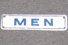 Sign-Men, stock number S-0809