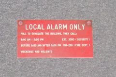 Sign-Local Alarm Only Pull to Evacuate..., stock number S-0812