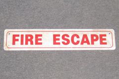 Sign-Fire Escape, stock number S-0824