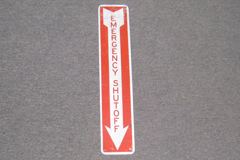 Sign-Emergency Shutoff, stock number S-0831