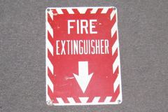 Sign-Fire Extinguisher, stock number S-0834