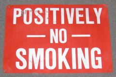 Sign-Positively - No - Smoking, stock number S-0849