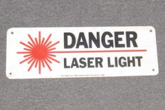 Sign-Danger X----Laser Light, stock number S-0877