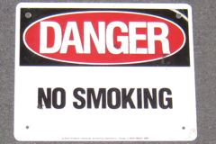 Sign-Danger No Smoking, stock number S-0881