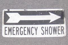 Sign-----> Emergency Shower, stock number S-0882