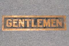 Sign-Gentleman, stock number S-0917