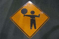 Sign-Symbol For Flagman, stock number S-0946