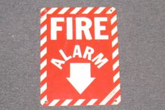 Sign-Fire Alarm V, stock number S-0952