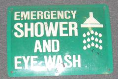 Sign-Emergency Shower And Eye Wash, stock number S-0956