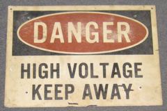 Sign-Danger High Voltage Keep Away, stock number S-0972