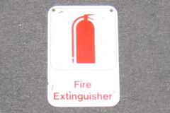 Sign-Fire Extinguisher w/ picture of fire extinguisher, stock number S-0979