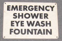 Sign-Emergency Shower Eyewash Fountain, stock number S-0980