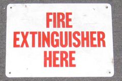 Sign-Fire Extinguisher Here, stock number S-0981