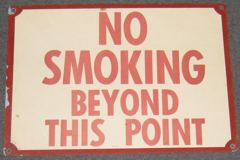 Sign-No Smoking Beyond This Point, stock number S-0990