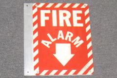 Sign-Fire Alarm V, stock number S-0993