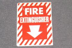 Sign-Fire Extinguisher V, stock number S-0995