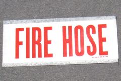 Sign-Fire Hose, stock number S-1002