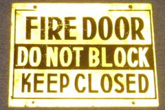 Sign-Fire Door Do Not Block Keep Closed, stock number S-1004