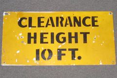 Sign-Clearance Height 10 Ft, stock number S-1009