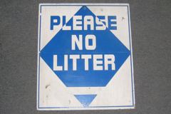 Sign-Please No Litter, stock number S-1028