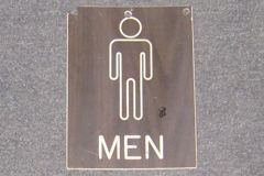 Sign-MEN w/ outline of male figure, stock number S-1054