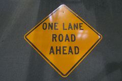 Sign-One Lane Road Ahead, stock number S-1060
