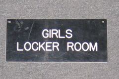 Sign-Girls Locker Room, stock number S-1087a