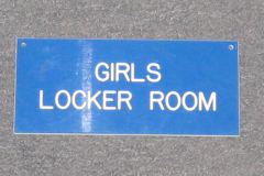 Sign-Girls Locker Room, stock number S-1087b