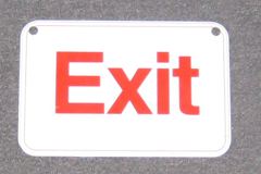 Sign-Exit - 9" x 6", stock number S-1127