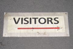 Sign-Visitors, stock number S-1149