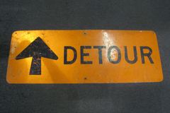 Sign-^ Detour, stock number S-1161