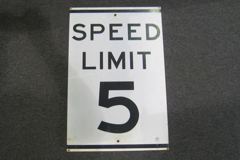Sign-Speed Limit 5, stock number S-1169