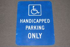 Sign-Handicapped Parking Only, stock number S-1174