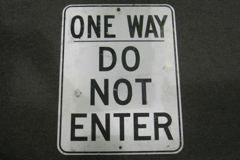 Sign-One Way Do Not Enter, stock number S-1175