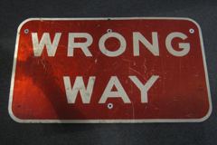 Sign-Wrong Way, stock number S-1176